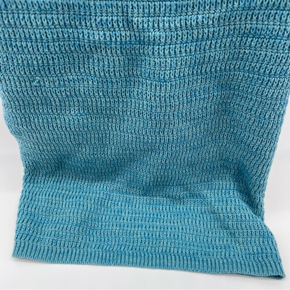 Olive & Oak Turquoise Knit Spaghetti Strap Drawstring Lined Dress-Size M - Picture 7 of 12